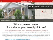 Tablet Screenshot of elkinsapartments.com